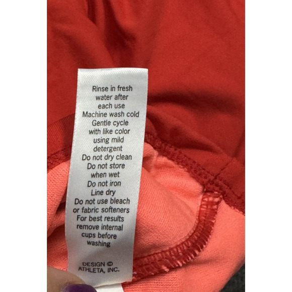 Athleta Orange Halter Swimsuit Tankini Top - Women's Size M - Picture 7 of 7